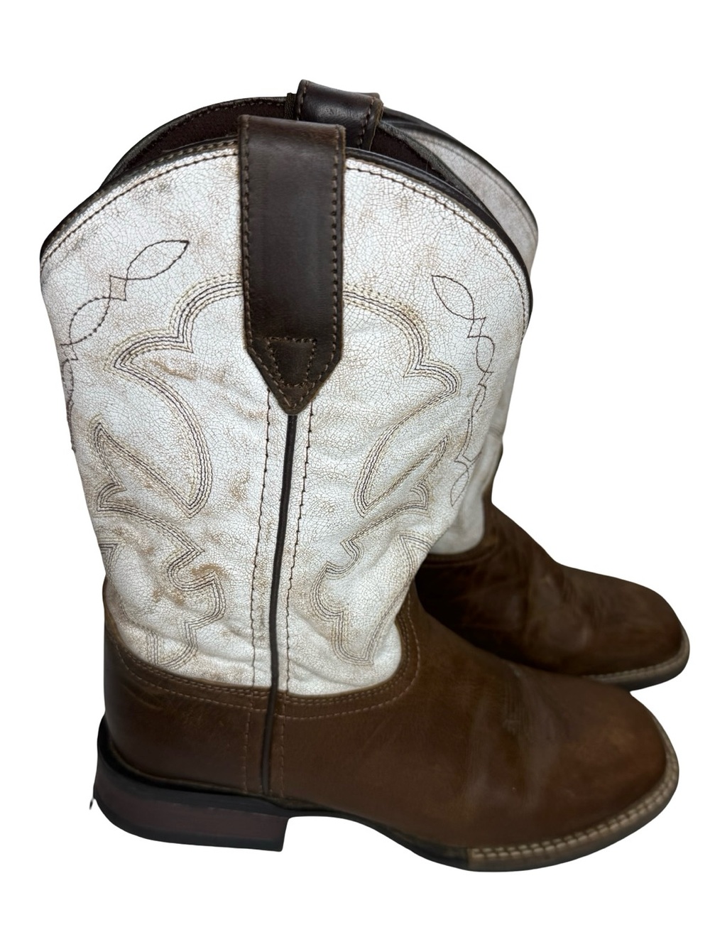 ROPER BOYS' MONTEREY WESTERN BOOTS - BROAD SQUARE TOE sz 6 big Kid Cowboy